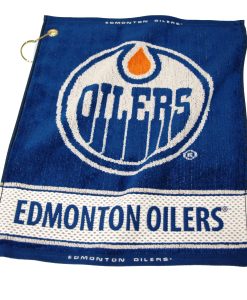 oilers woven golf towel