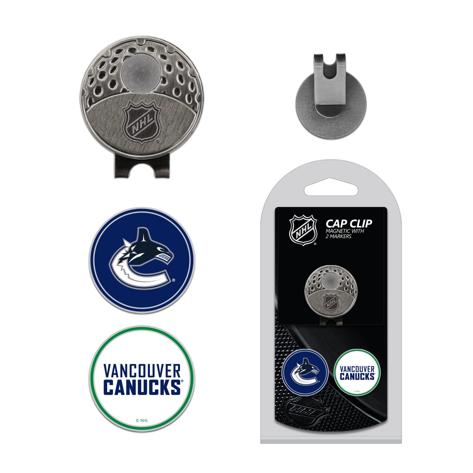 NHL Cap Clip with Markers NHL Golf Ball Marker