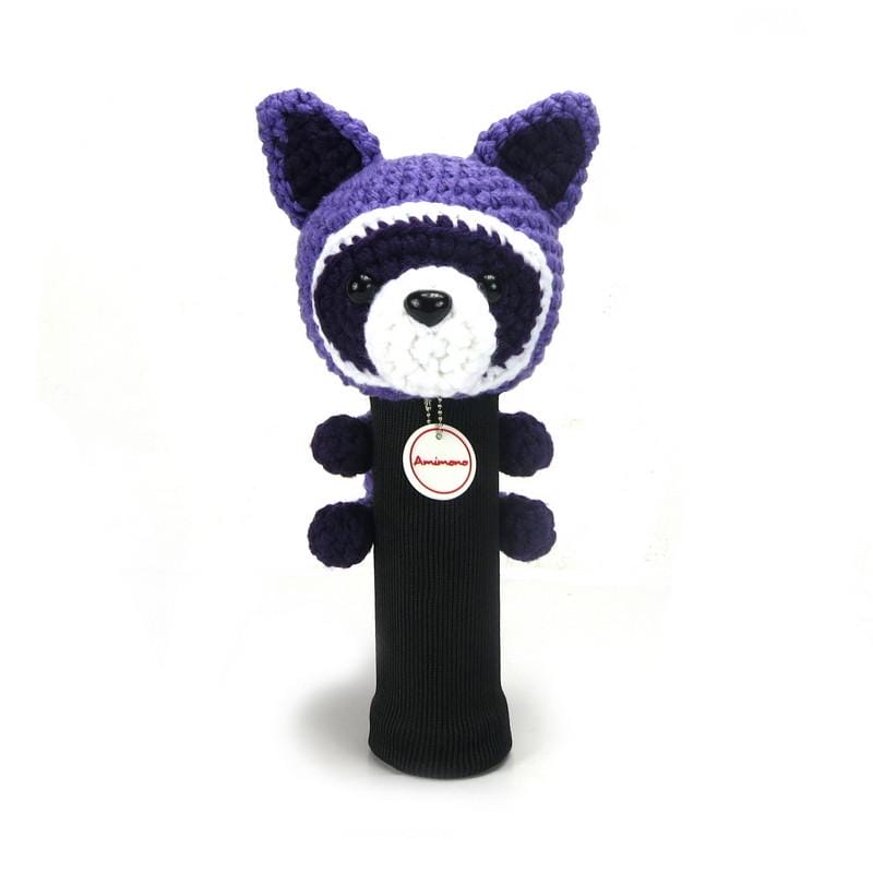 Raccoon Purple Driver Golf Headcover Amimono Headcover