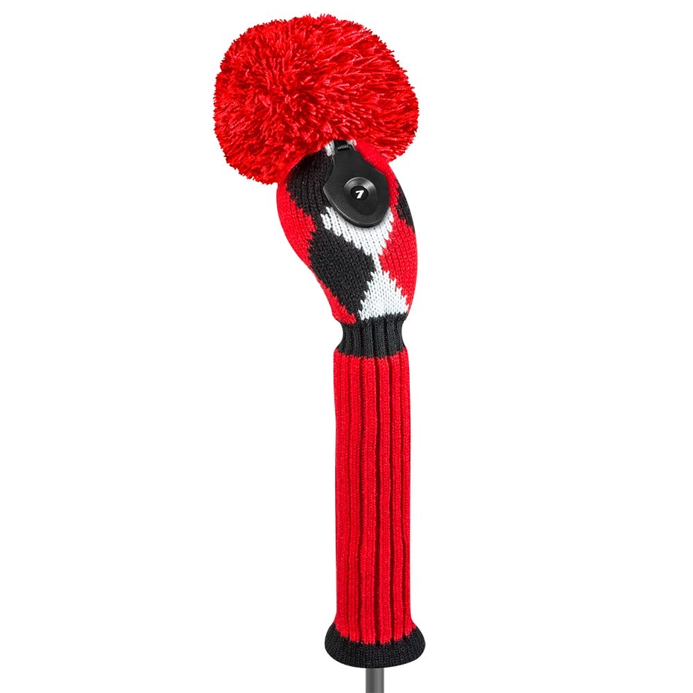 Red Black White Diamond Hybrid Golf Headcover Just4Golf Golf Headcover