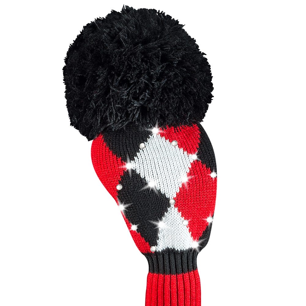 Sparkle Red Black White Diamond Driver Golf Headcover Just4Golf Headcover