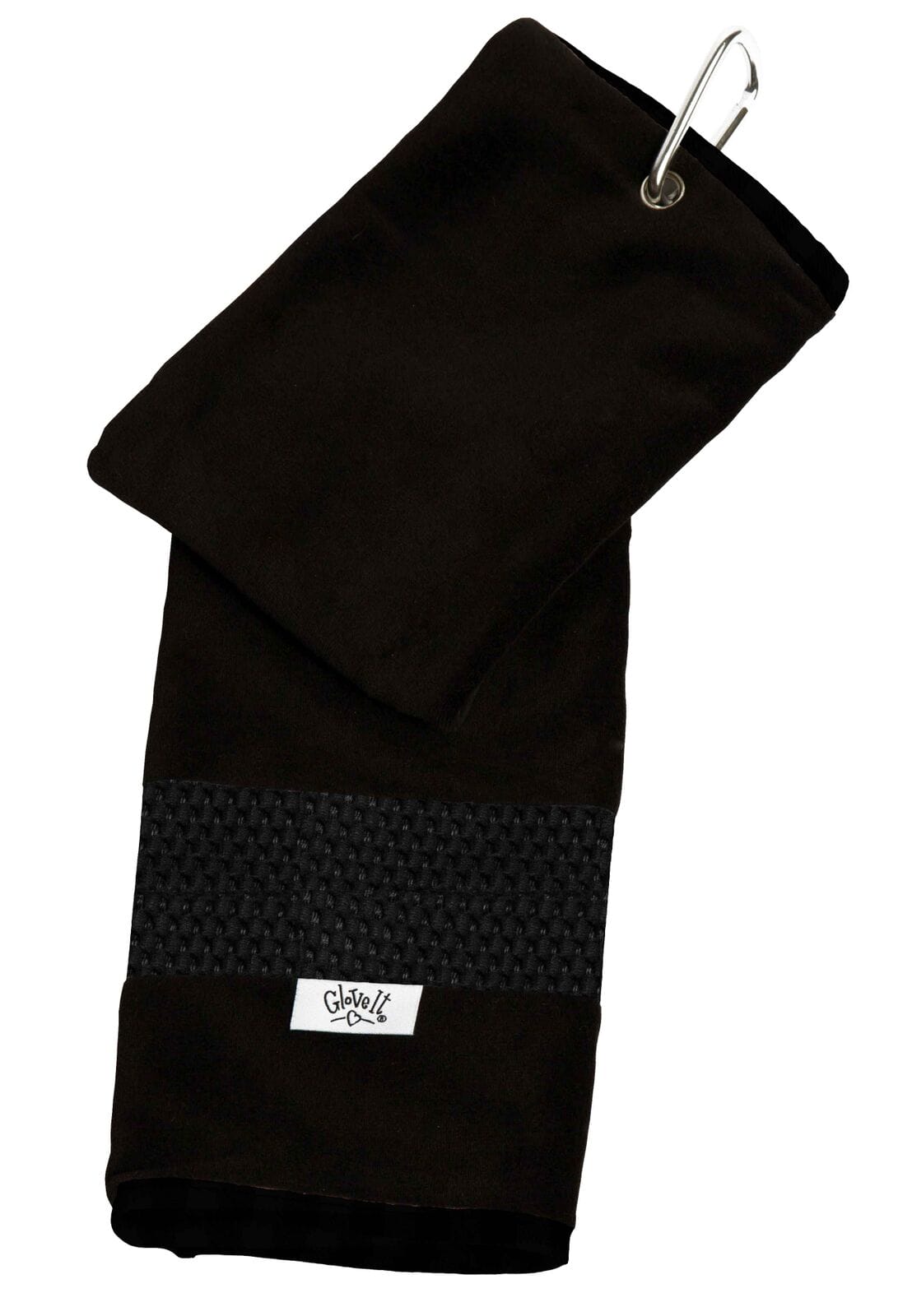 Black Mesh Golf Towel Gloveit Golf Towel